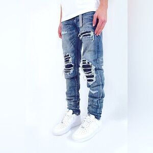 Jordan Craig Legacy Edition Mens Distressed Jeans 30 x 32